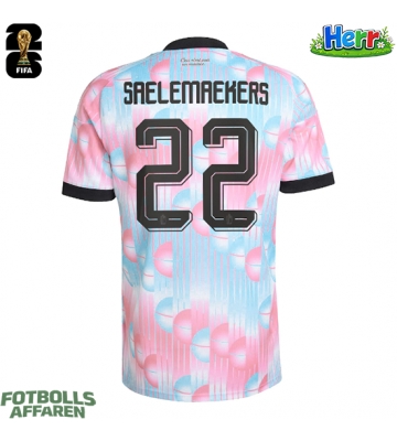 Belgien Alexis Saelemaekers #22 Bortatröja VM 2026 Kortärmad